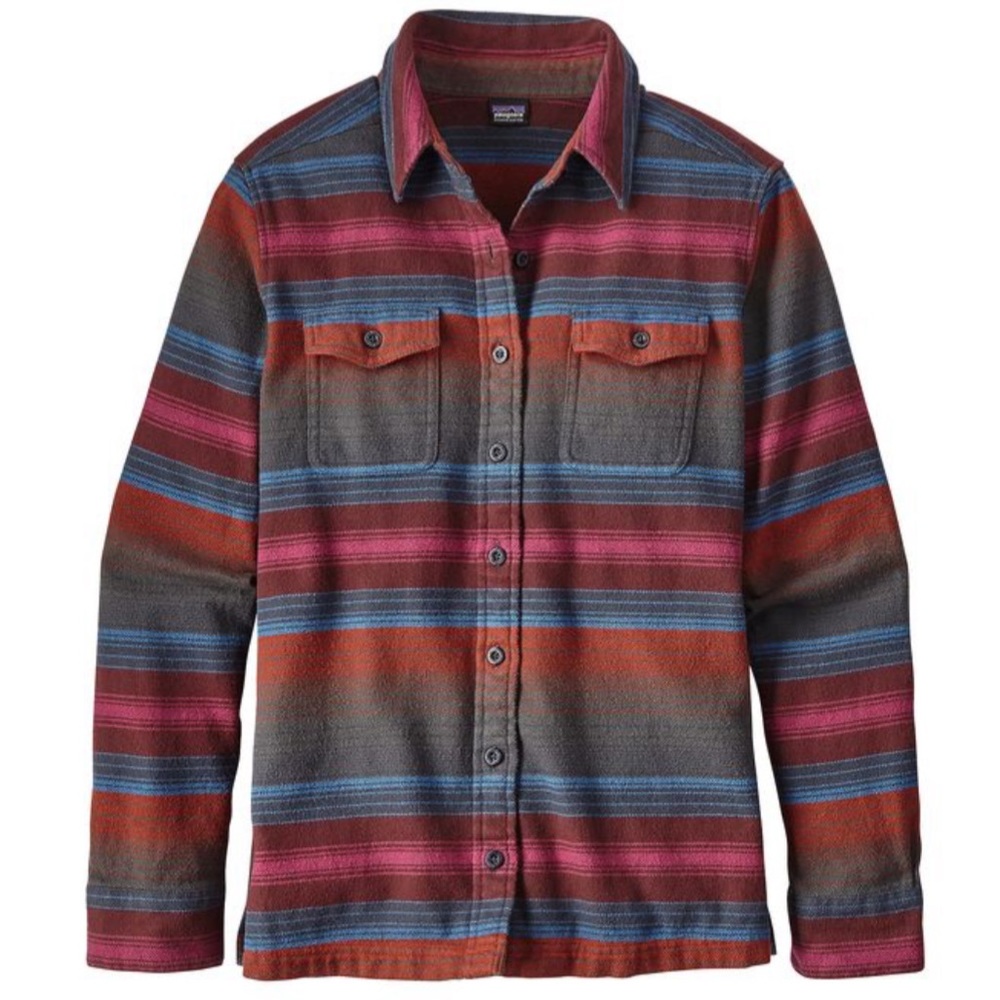 Patagonia Women's Long-Sleeved Fjord Flannel Shirt Size Large